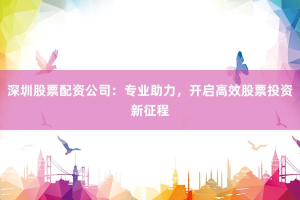 深圳股票配资公司：专业助力，开启高效股票投资新征程