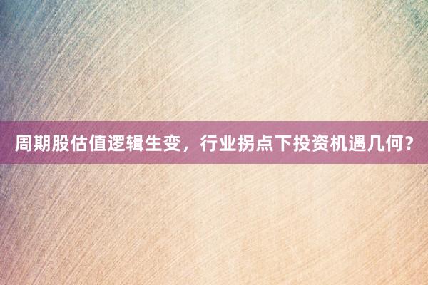 周期股估值逻辑生变，行业拐点下投资机遇几何？