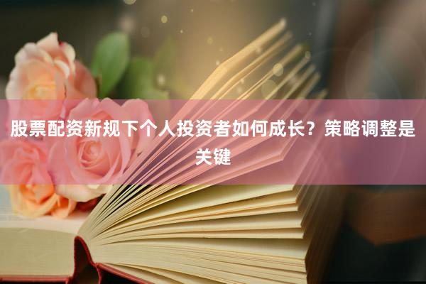 股票配资新规下个人投资者如何成长？策略调整是关键