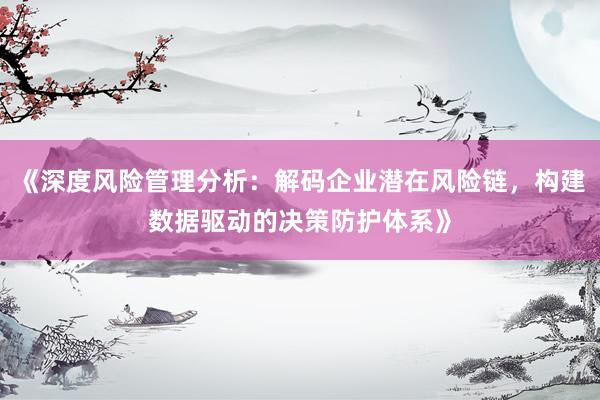 《深度风险管理分析：解码企业潜在风险链，构建数据驱动的决策防护体系》