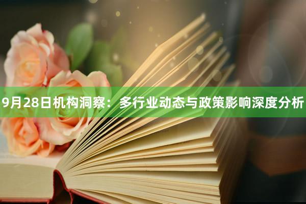 9月28日机构洞察：多行业动态与政策影响深度分析