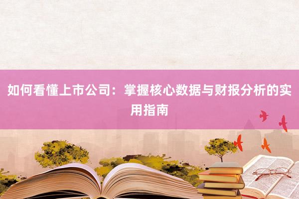 如何看懂上市公司：掌握核心数据与财报分析的实用指南