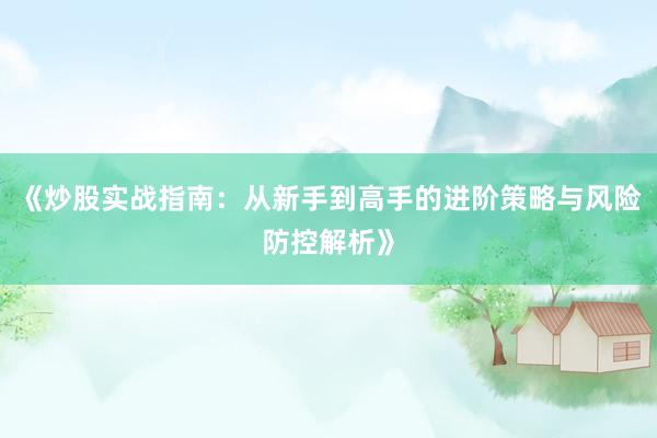 《炒股实战指南：从新手到高手的进阶策略与风险防控解析》